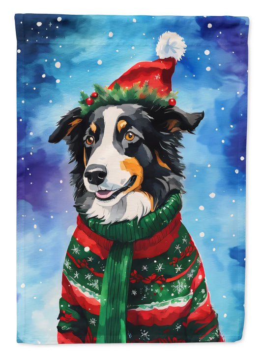 Border Collie Christmas Garden Flag