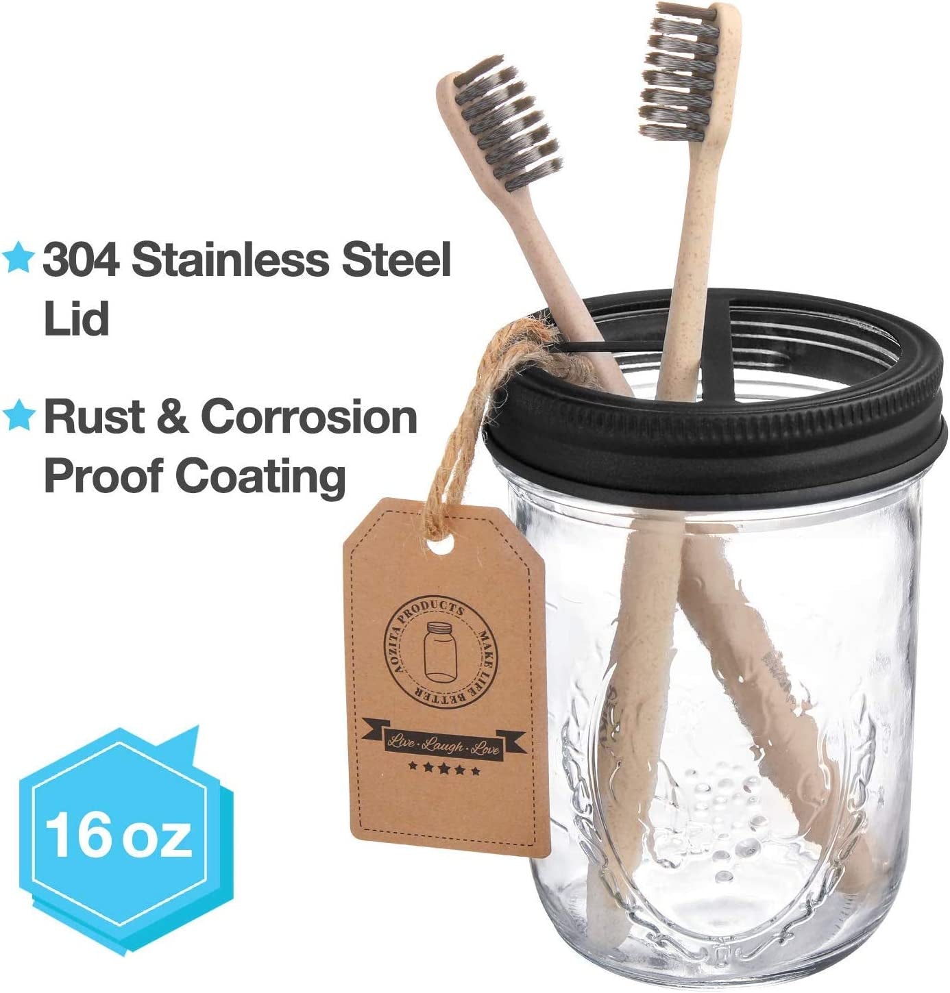 Mason Apothecary Jar Bathroom Accessories Set is a stylish and functional collection, perfect for organizing toiletries and adding vintage charm to your bathroom. Available at a great price, this clearance set includes jars for cotton balls, swabs, and more.