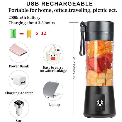 Rechargeable Juicer Blender is a portable, compact solution for blending smoothies and juices on the go. With a powerful motor and USB charging, it’s perfect for home, office, or travel