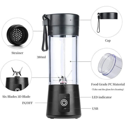 Rechargeable Juicer Blender is a portable, compact solution for blending smoothies and juices on the go. With a powerful motor and USB charging, it’s perfect for home, office, or travel