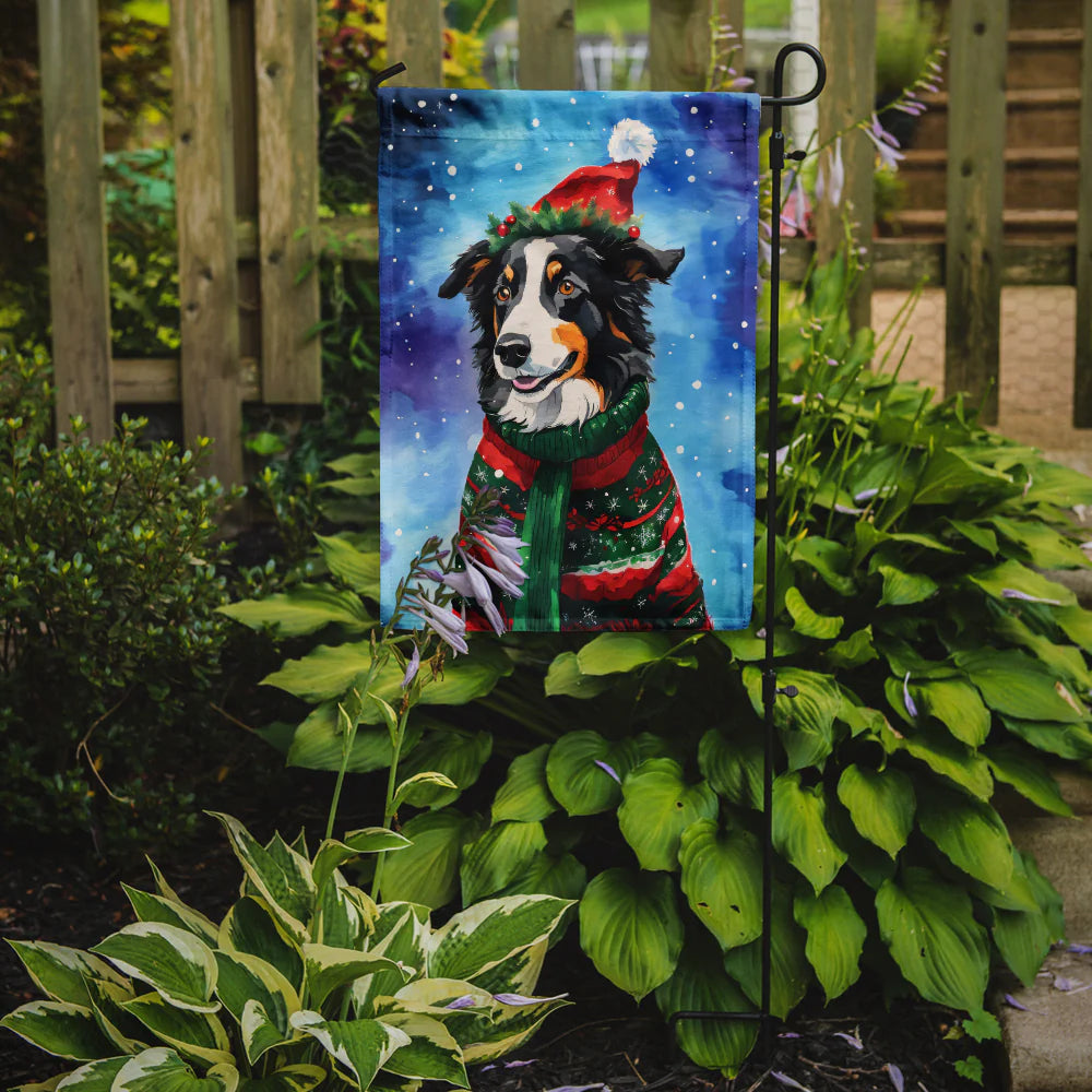 Border Collie Christmas Garden Flag